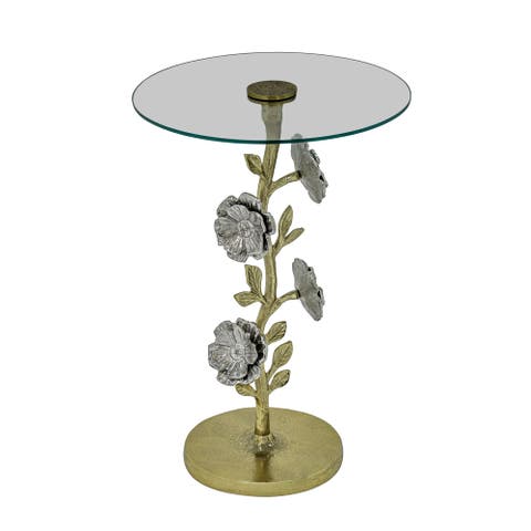 Side Table with Glass Top