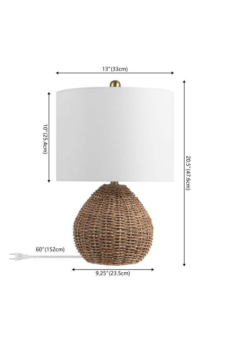 Kona Classic Rattan/Iron LED Table Lamp, Alternate, color, Brown