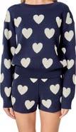 English Factory Intarsia Heart Crewneck Sweater