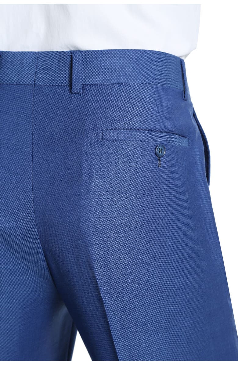 English Laundry Solid Blue Slim Fit Two Button Notch Lapel Wool Suit, Alternate, color, 