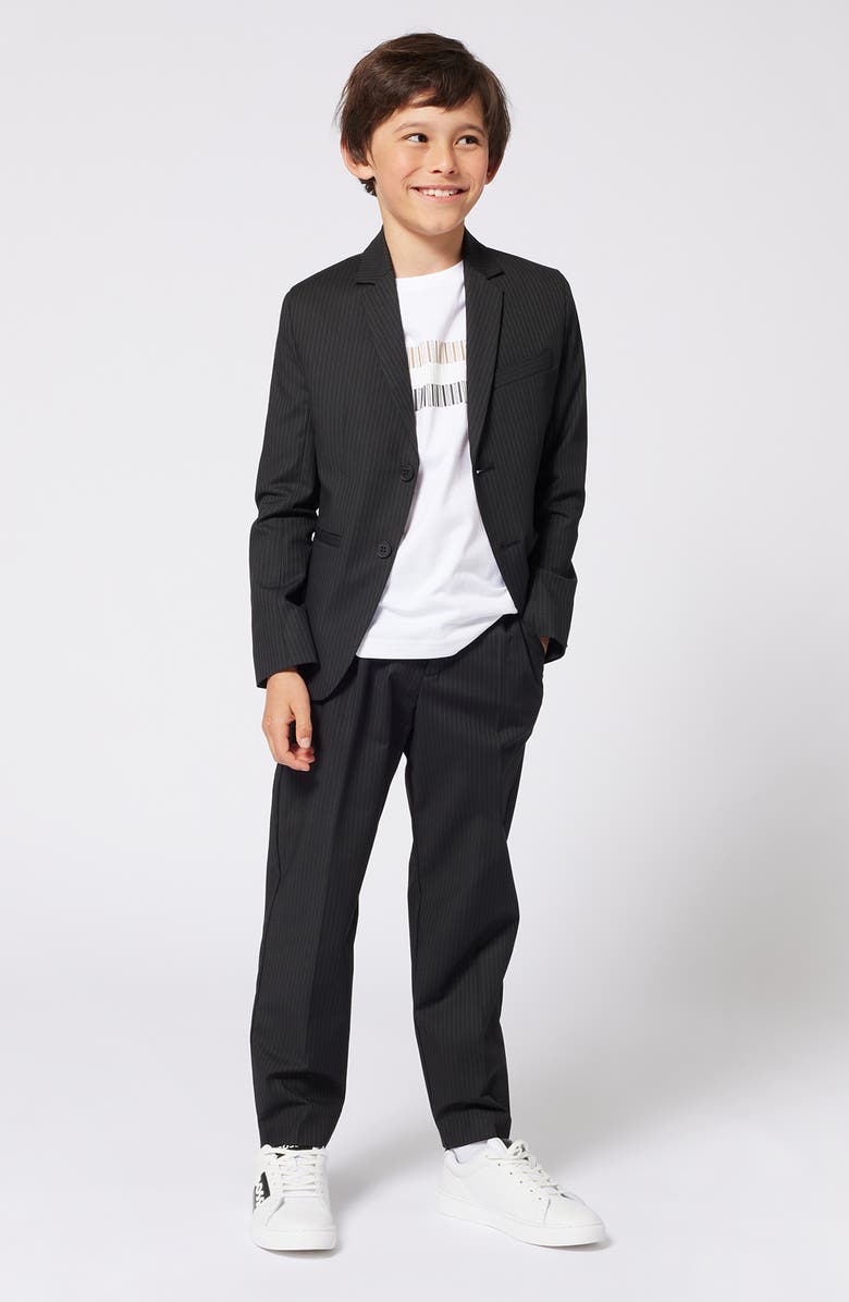 BOSS Kidswear Kids' Ceremony Suit Trousers, Alternate, color, Black