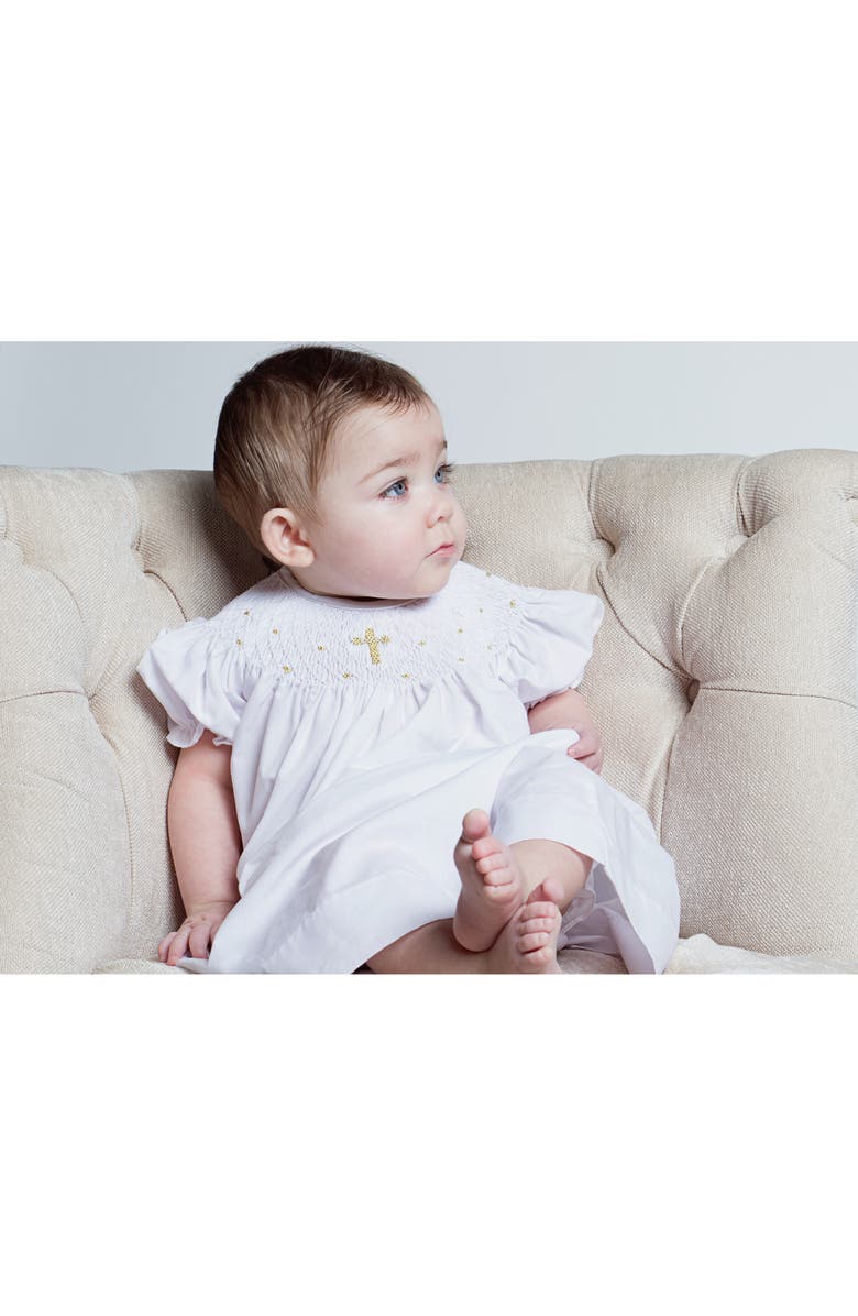 Carriage Boutique Christening Gown & Bonnet Set, Alternate, color,