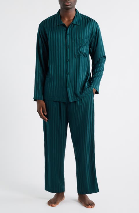 Stripe Washable Silk Pajamas