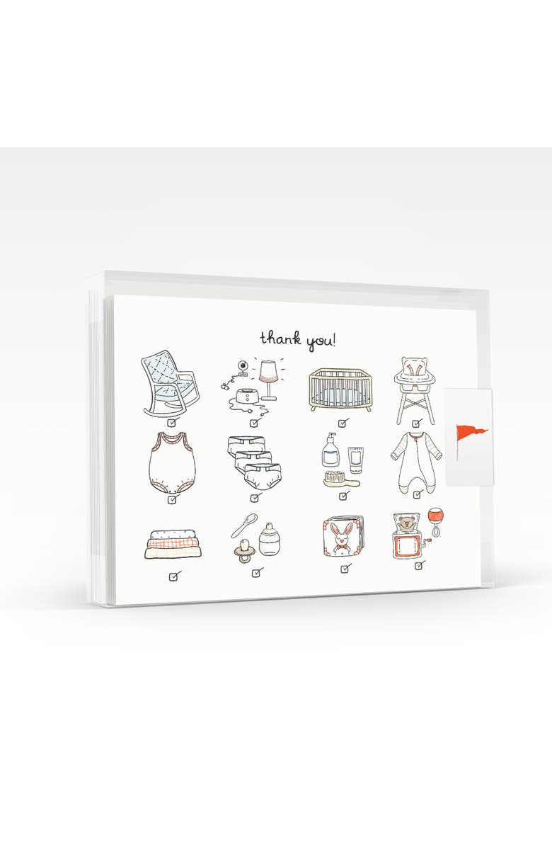 Ramus & Co Baby Checklist Thank You Greeting Card Pack Set, Main, color, Multi-Pack