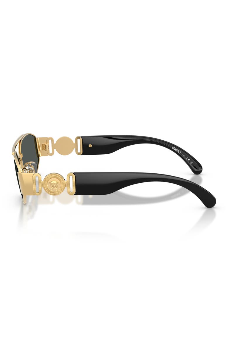 Kids' 50mm Rectangular Sunglasses, Alternate, color, GOLD / DARK GREY