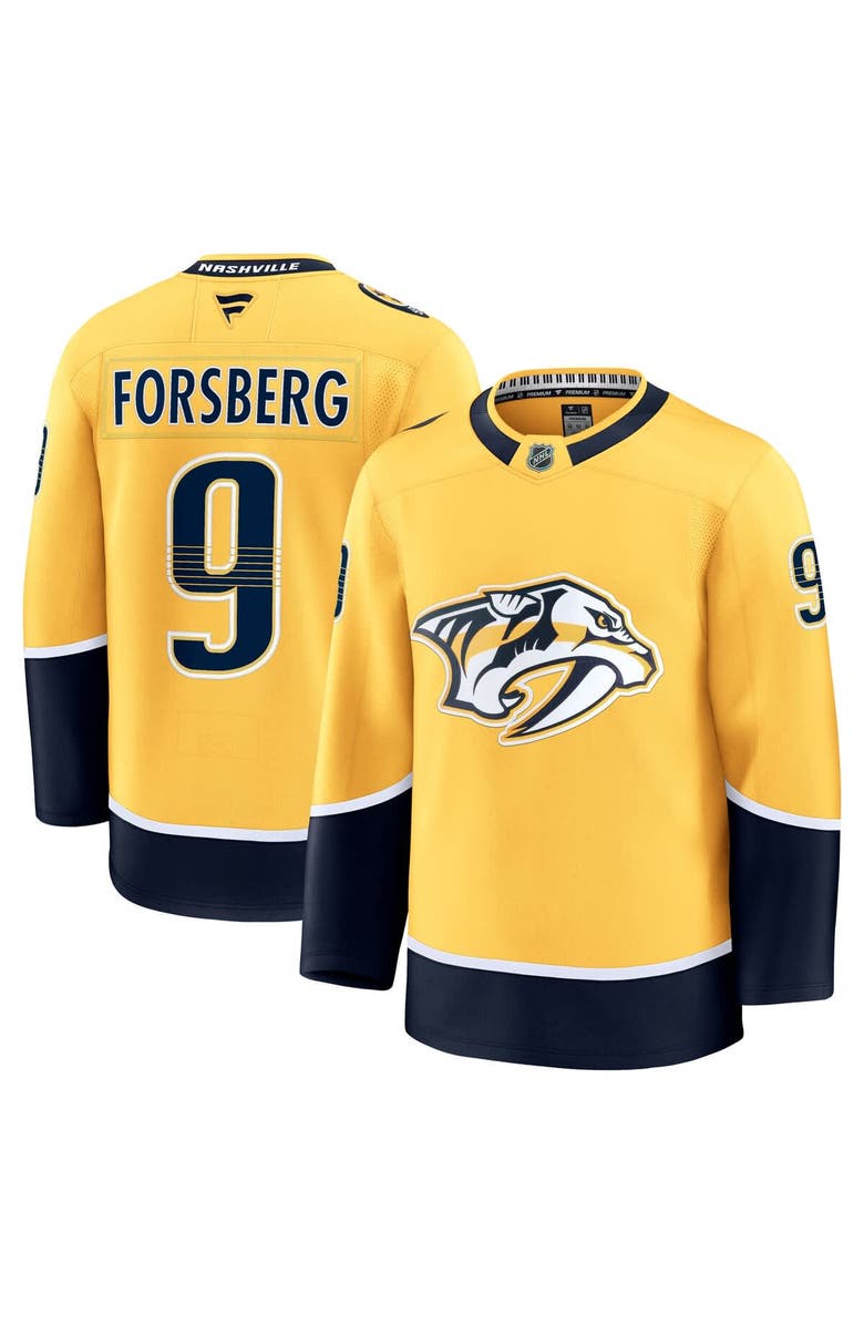 FANATICS Men's Fanatics Filip Forsberg Gold Nashville Predators Home Premium Jersey, Main, color, 