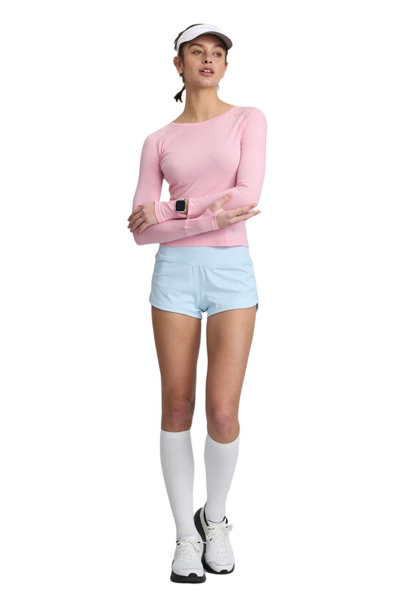 COZY ZERO Women's 100% Merino Running L/S Watch Window, Alternate, color, Pink