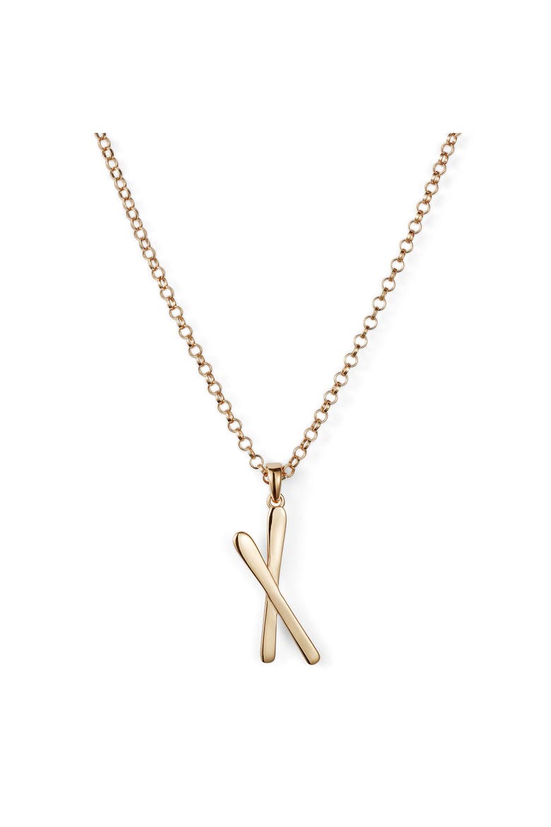 Snow Kiss Pendant Necklace, Main, color, Gold Vermeil