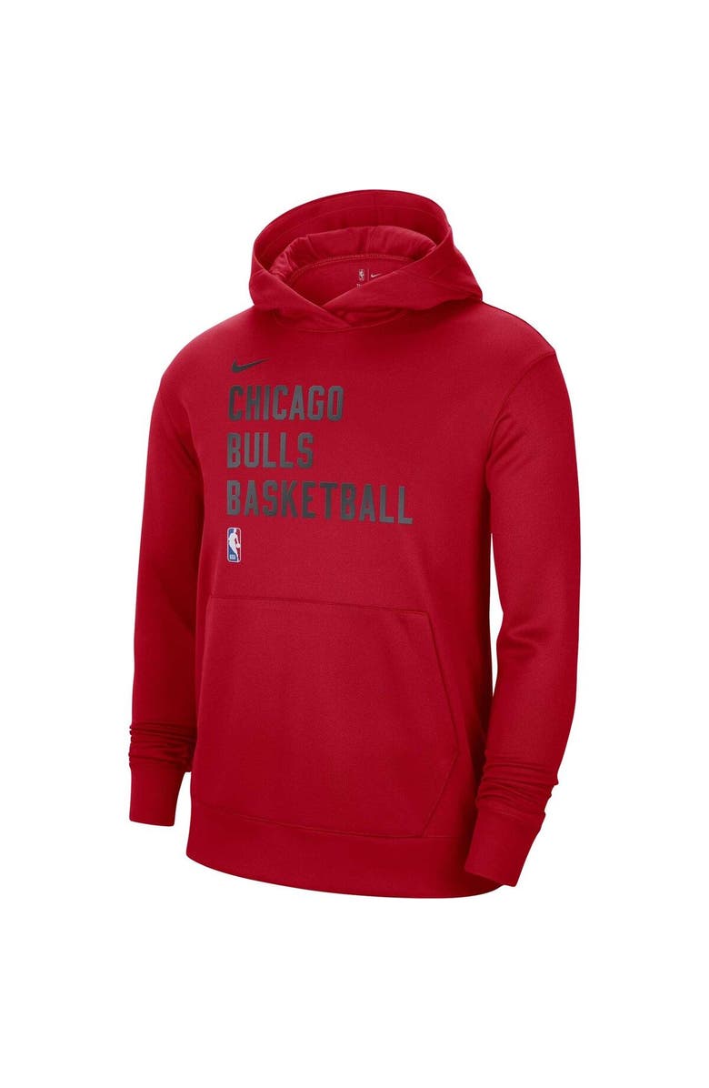 Nike Unisex Nike Red Chicago Bulls 2023/24 Performance Spotlight On-Court Practice Pullover Hoodie, Alternate, color, Red