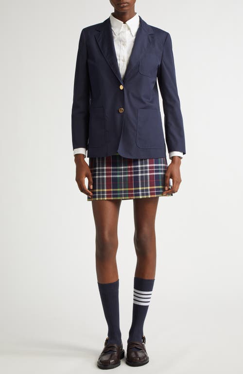 Thom Browne Fit 2 Semiconstructed Sack Jacket In Blue