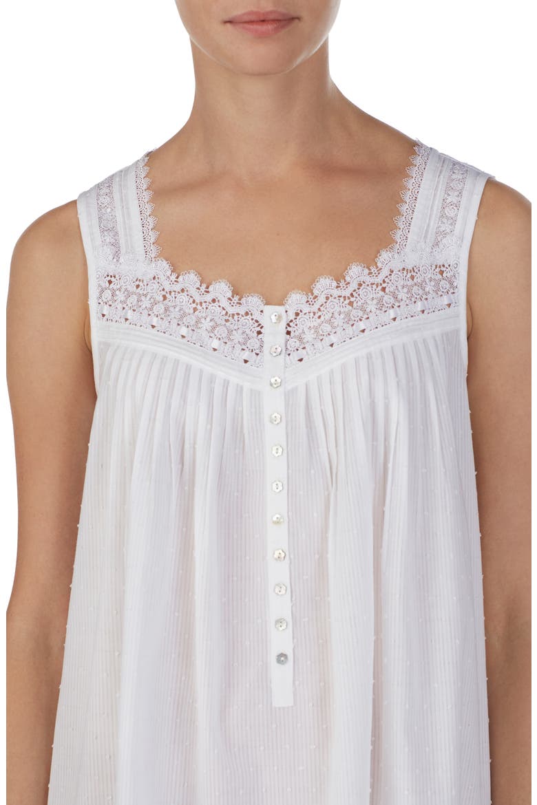 Clip Dot Short Nightgown, Alternate, color, WHITE