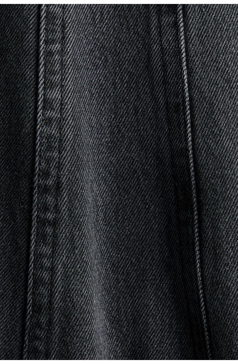 H&M Flared-skirt Denim Dress, Alternate, color, Denim Gray