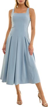 Socialite Pleated Sleeveless Midi Dress
