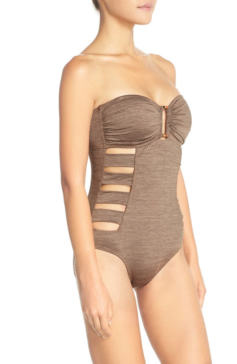 La Blanca 'Sand Dunes' Bandeau One-Piece Swimsuit, Alternate, color, 