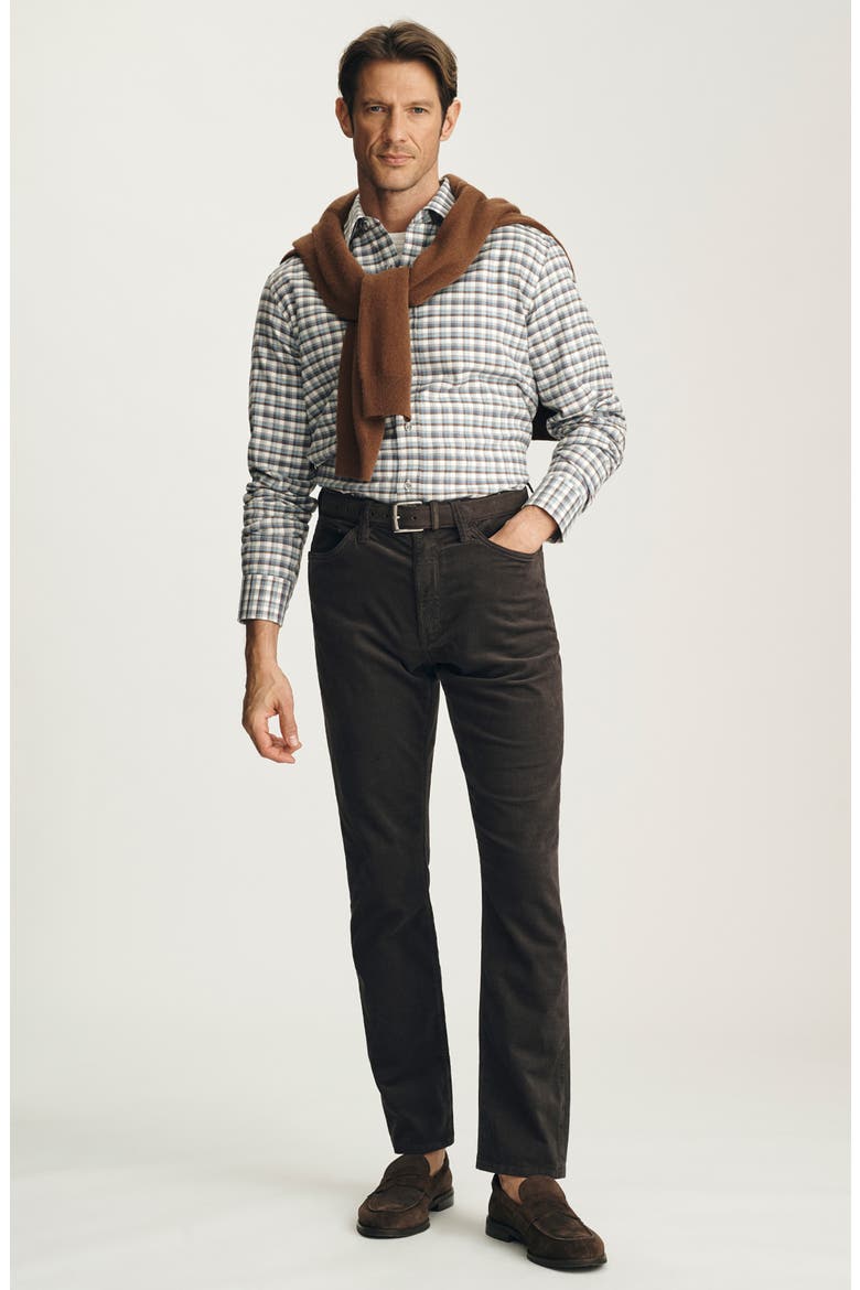 Check Long Sleeve Button Front Shirt, Alternate, color, BLUE