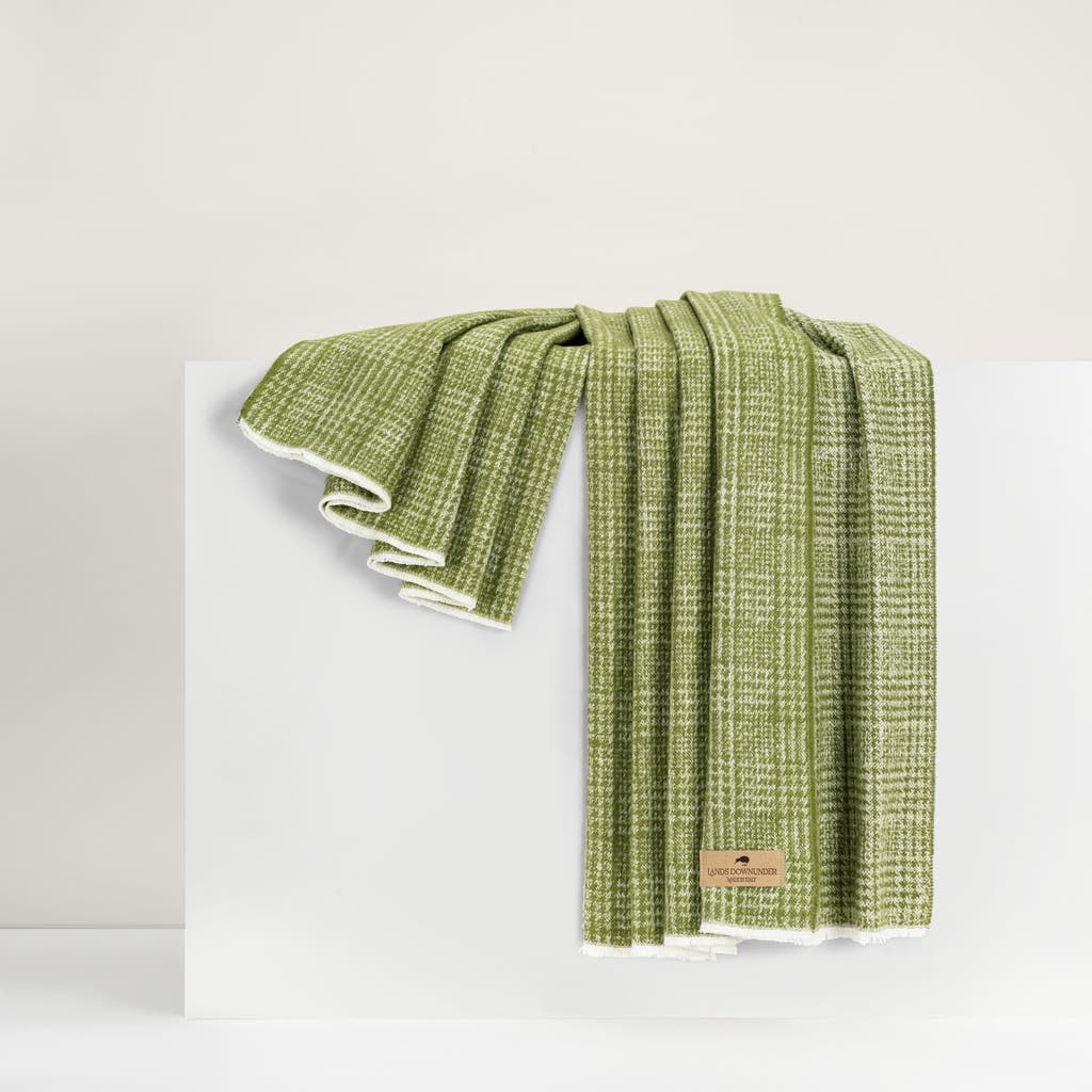 Lands Downunder Sutton Plaid Throw In Green
