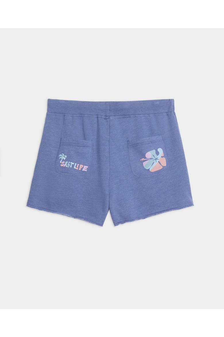 Salty Mind Ocean Washed Fleece Short, Alternate, color, Indigo