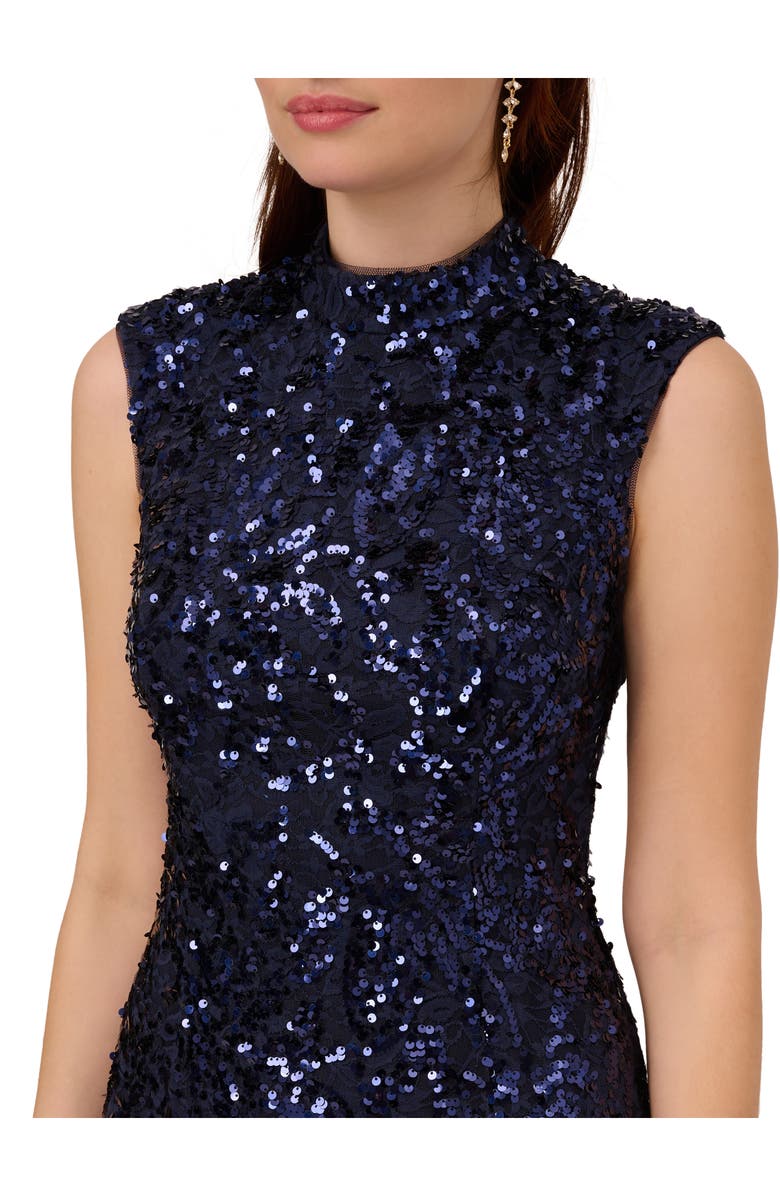 Adrianna Papell Sequin Lace Sheath Dress, Alternate, color, 