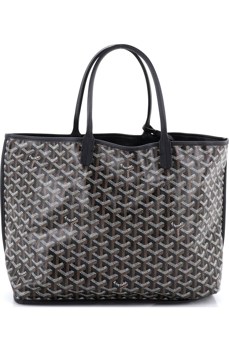 Pre-Owned Goyard Anjou Reversible Tote Coated Canvas PM, Alternate, color, Black