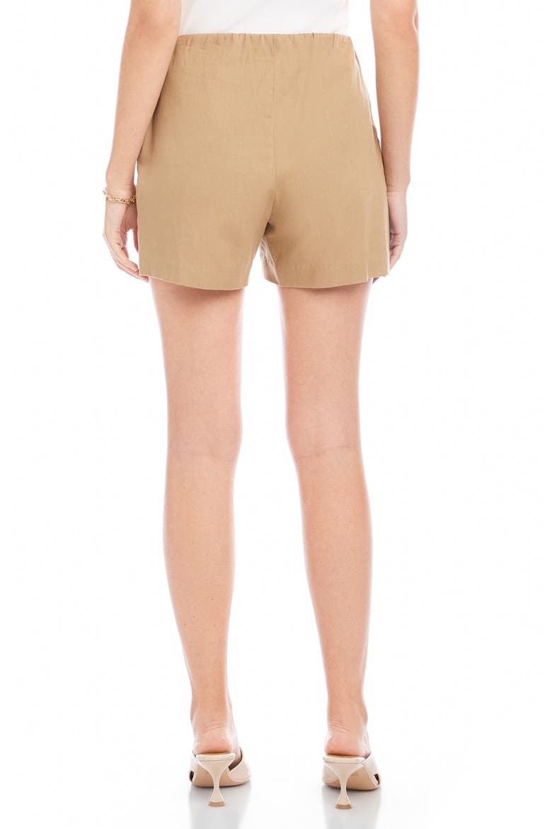 Button Pocket Stretch Cotton Twill Shorts, Alternate, color, KHAKI