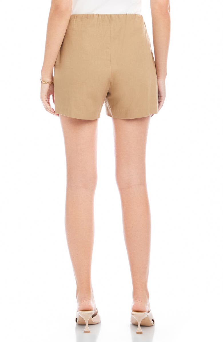 FIFTEEN TWENTY Button Pocket Stretch Cotton Twill Shorts, Alternate, color, Khaki