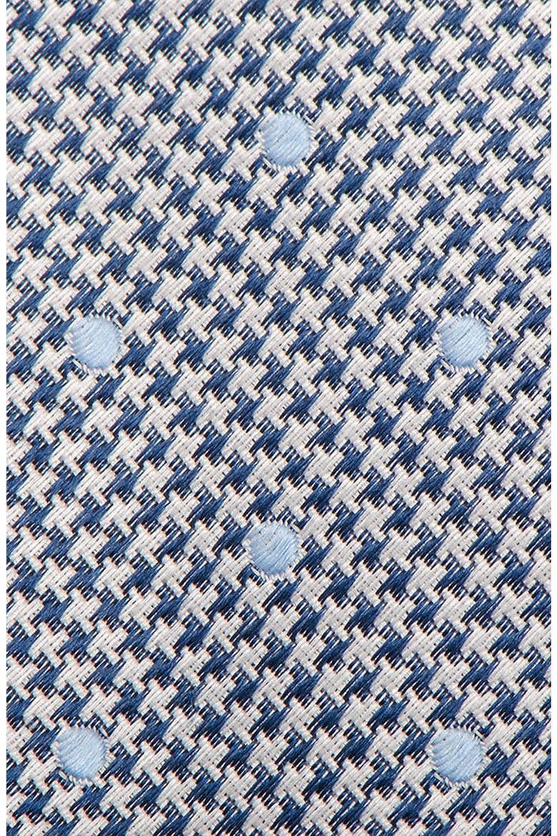 Houndstooth Dot Silk Tie, Alternate, color, GRAY