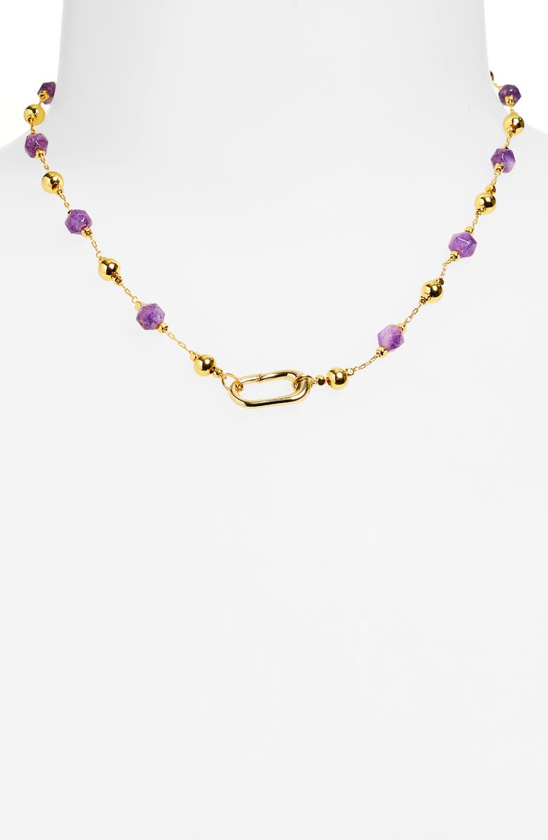 EYE CANDY LOS ANGELES Zanda Flower Statement Necklace, Alternate, color, Gold