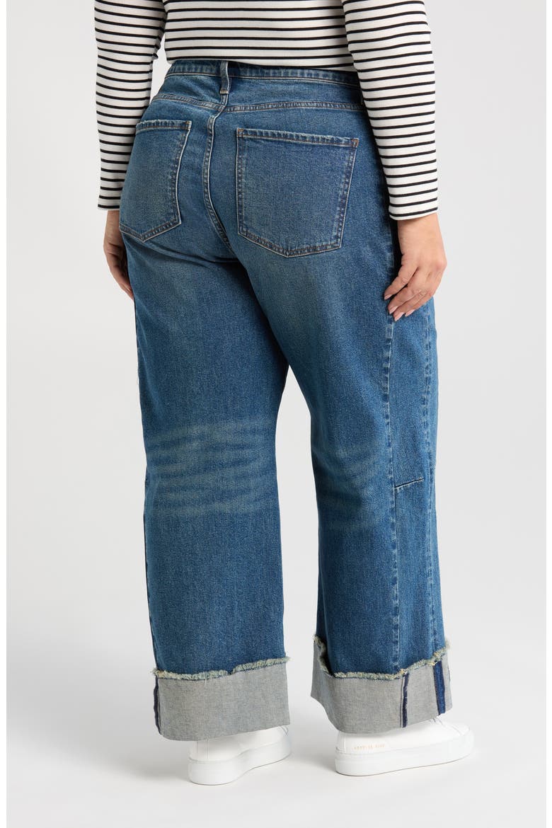 Meg Cuffed Wide Leg Jeans, Alternate, color, COMMITMENT