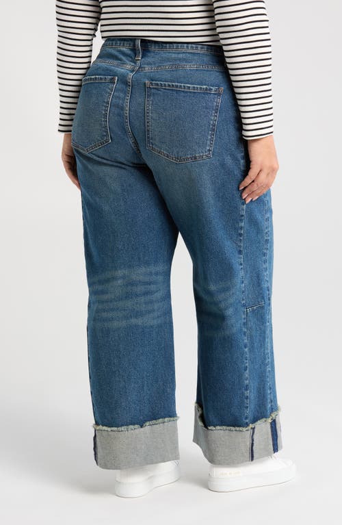 KUT FROM THE KLOTH KUT FROM THE KLOTH MEG CUFFED WIDE LEG JEANS