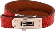 Pre-Owned Hermes Kelly Double Tour Bracelet Lizard