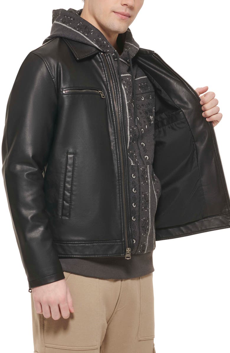 Levi's <sup>®</sup> Faux Leather Zip-Up Jacket, Alternate, color,