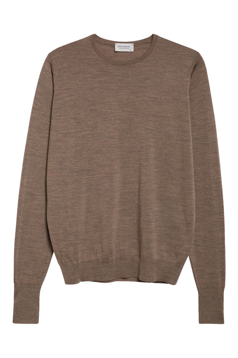 Marcus Virgin Wool Crewneck Sweater, Alternate, color, MUSHROOM