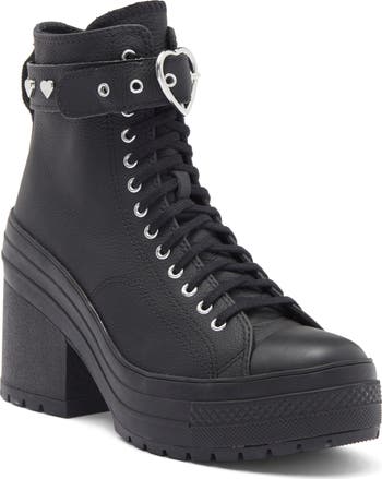 Converse Chuck 70 De Luxe Heel ブラック 23cm CONVERSE Women's Chuck 70 De Luxe Heel Premium Leather