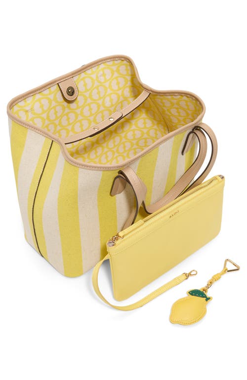 Aldo Summer Canvas Tote In Light Yellow