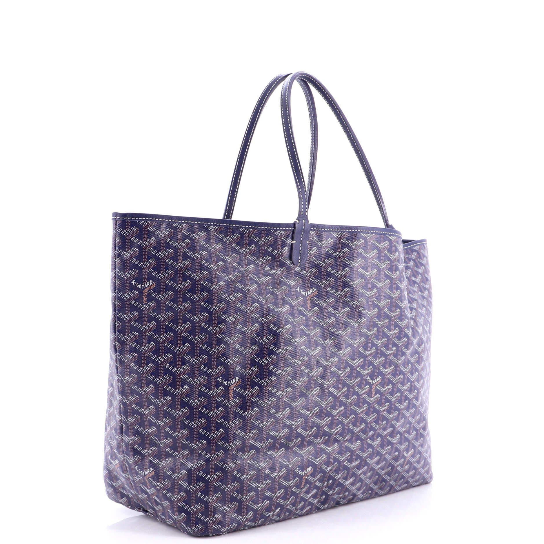 Pre-Owned Goyard Saint Louis Tote Coated Canvas GM, Alternate, color, Blue