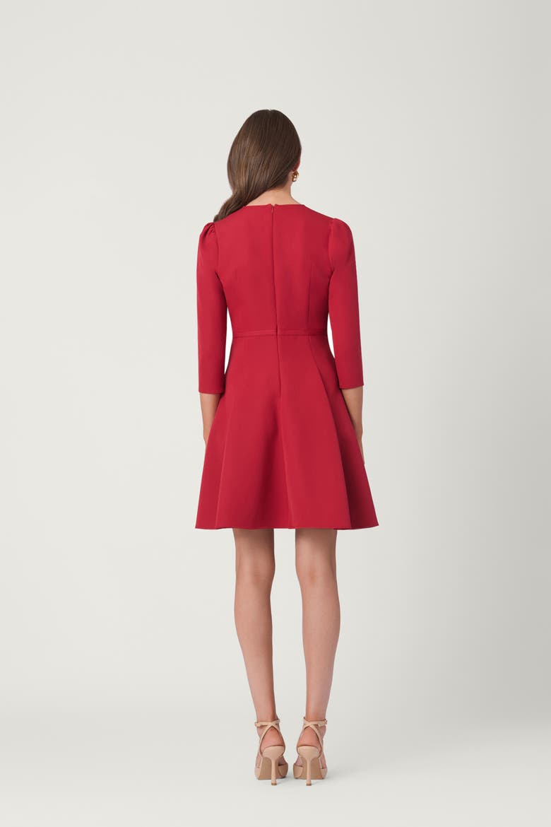 Crepe Cindy Dress, Alternate, color, Burgundy