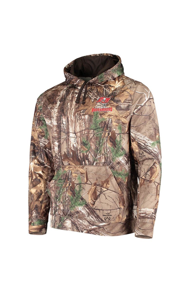 DUNBROOKE Men's Dunbrooke Realtree Camo Tampa Bay Buccaneers Circle Champion Tech Fleece Pullover Hoodie, Alternate, color,