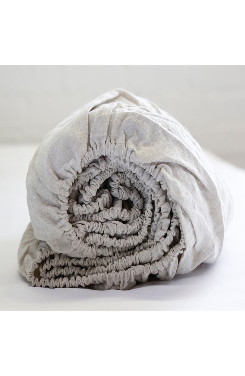 Pom Pom at Home Linen Fitted Sheet, Alternate, color,