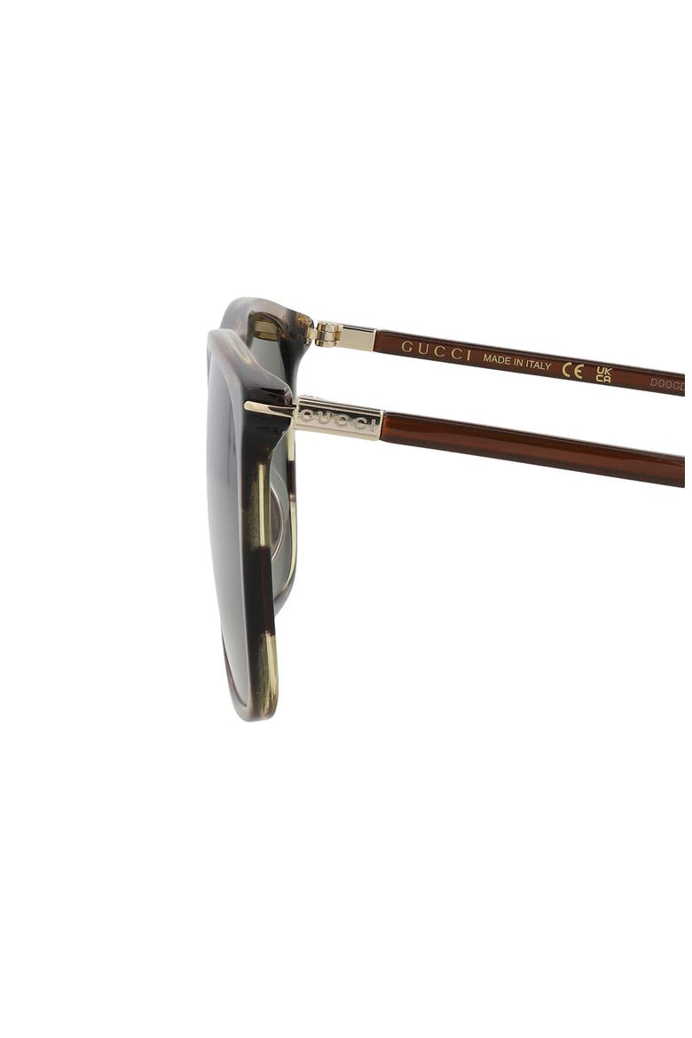 Novelty 58mm Rectangular Sunglasses, Alternate, color, HAVANA GOLD GREEN