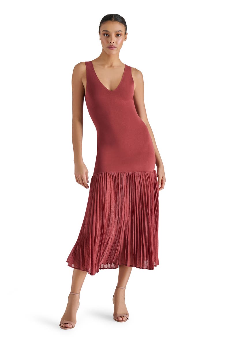 Steve Madden Sorella Sleeveless Drop Waist Midi Dress, Alternate, color, 