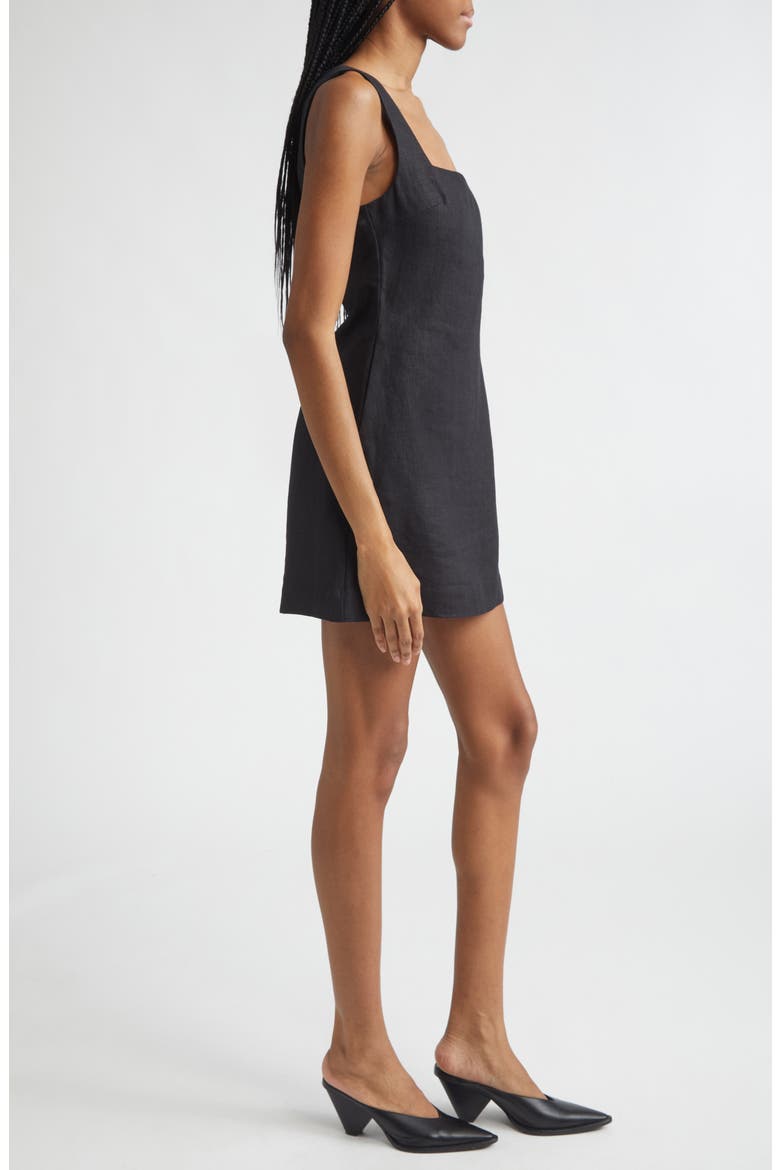 Alice Linen Minidress, Alternate, color, BLACK