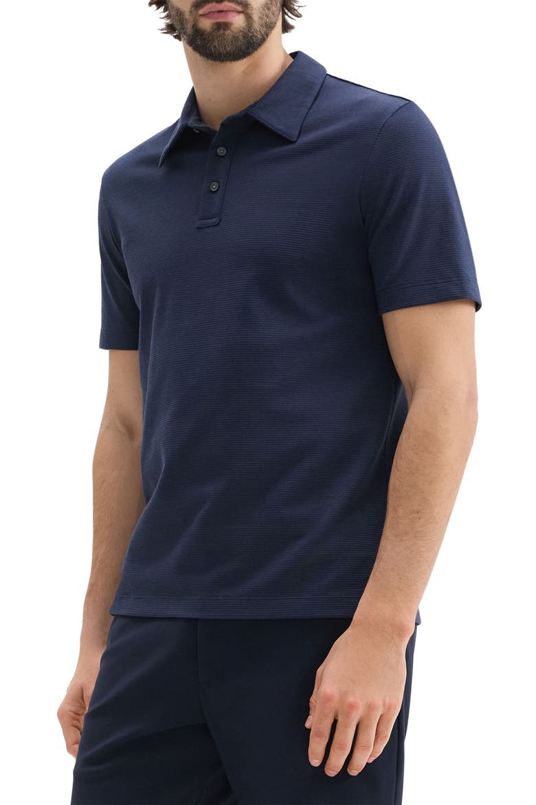 Textured Polo, Alternate, color, BALTIC