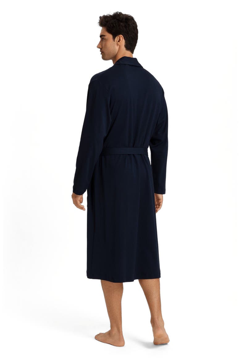 Night And Day Shawl Collar Cotton Robe, Alternate, color, Deep Navy