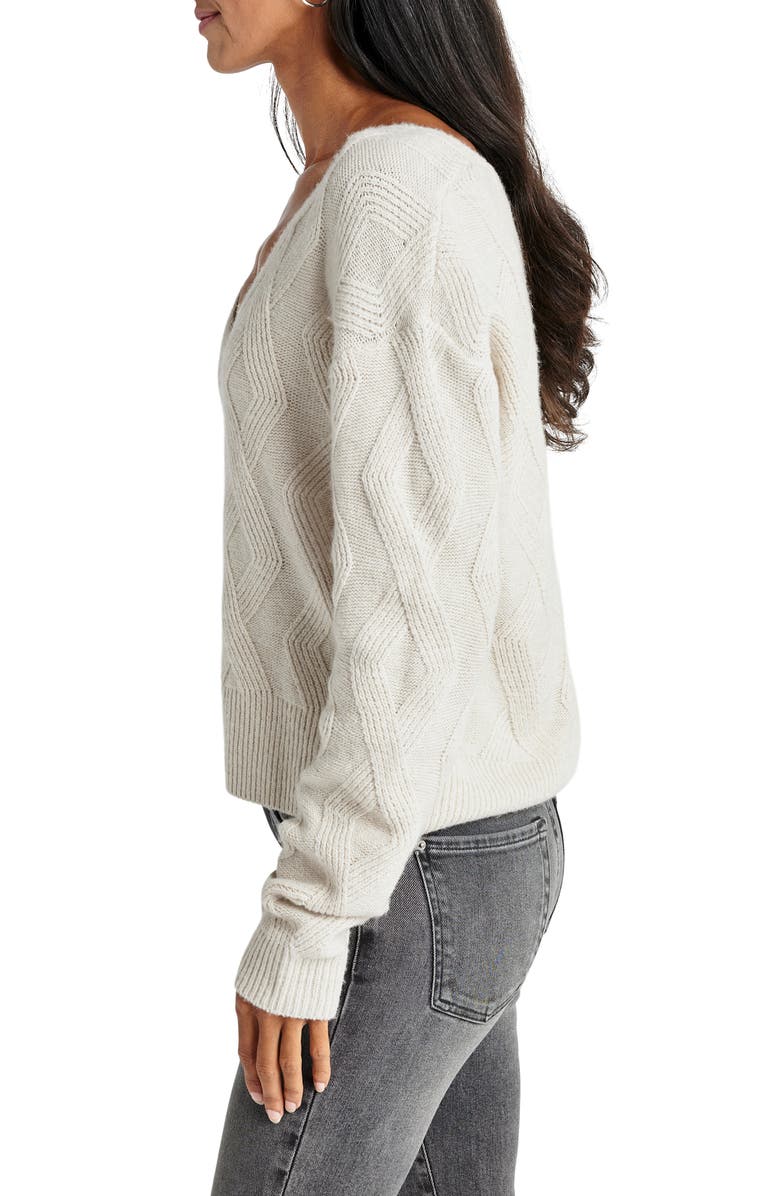 Splendid Diamond Stitch V-Neck Sweater, Alternate, color, 