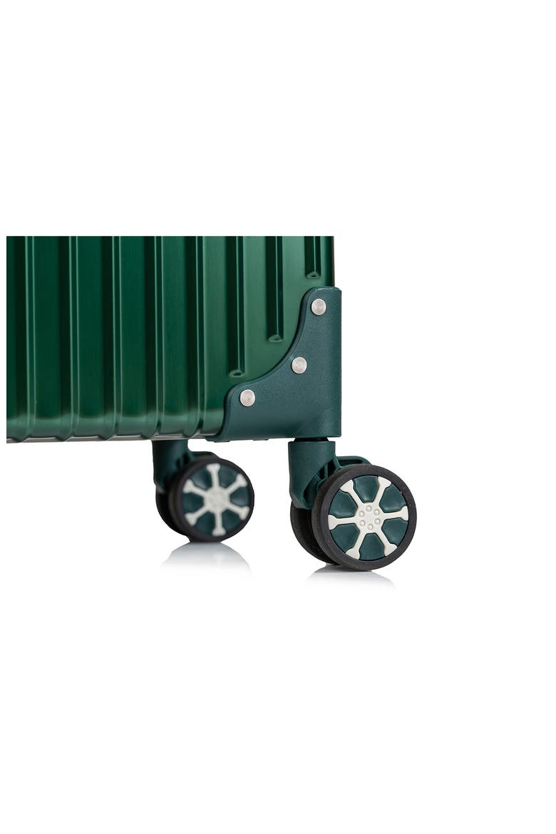 Aluminum Hardside Spinner Suitcase Carry-On, Alternate, color, GREEN