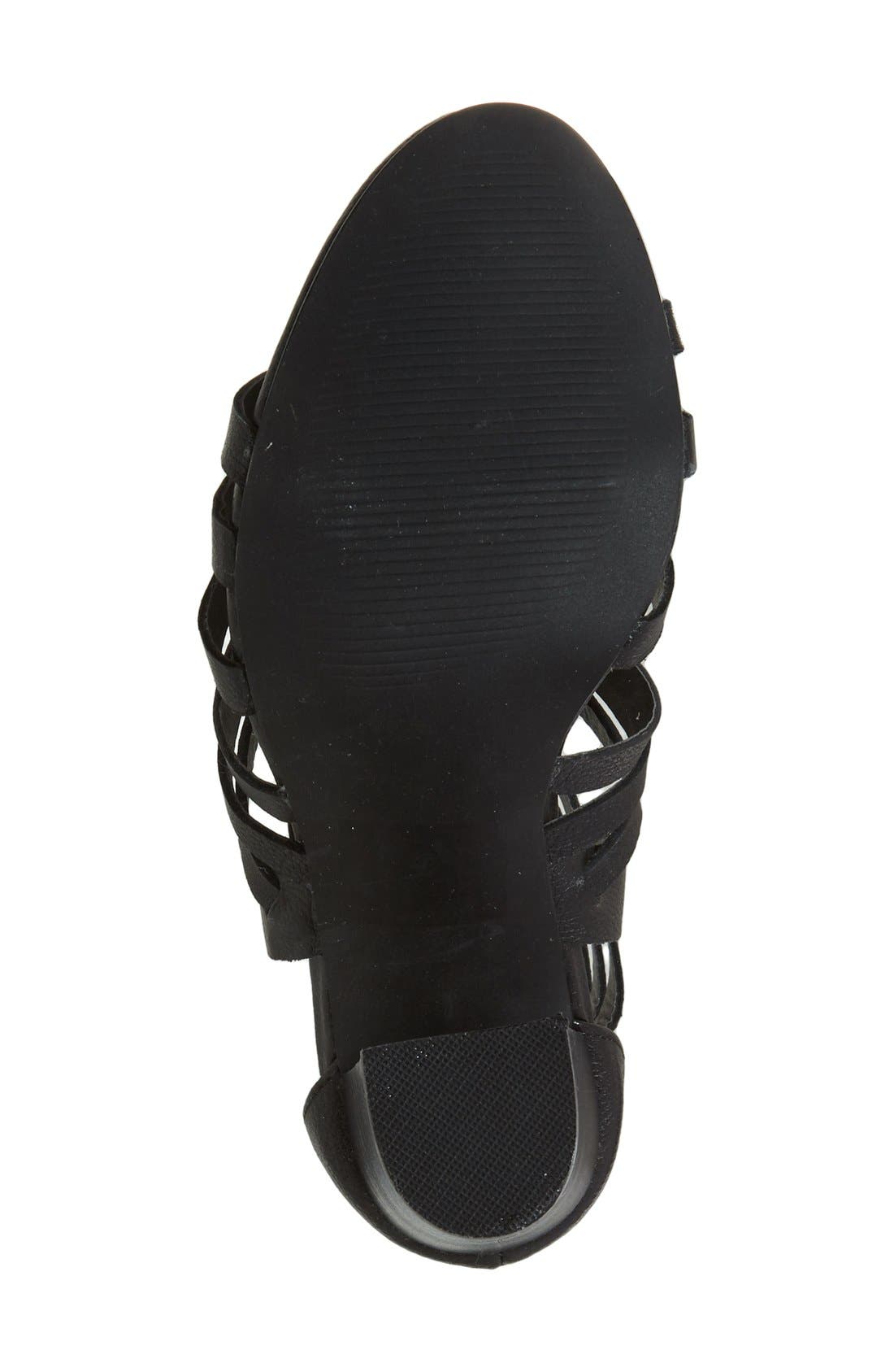 'Sofiia' Sandal, Alternate, color, BLACK LEATHER