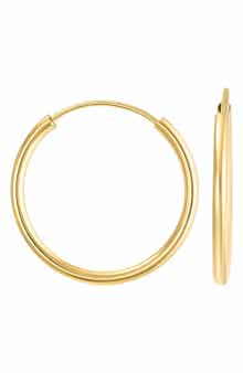 CANDELA JEWELRY 14K Gold Endless Hoop Earrings