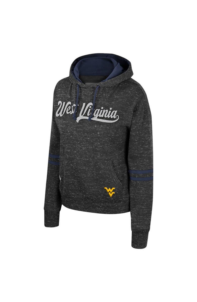 COLOSSEUM Women's Colosseum Charcoal West Virginia Mountaineers Catherine Speckle Pullover Hoodie, Alternate, color,