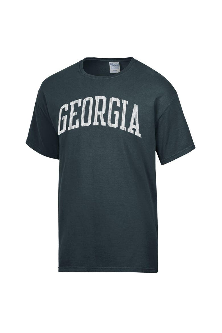Men's Comfort Wash  Charcoal Georgia Bulldogs Vintage Arch 2-Hit T-Shirt, Alternate, color, Charcoal