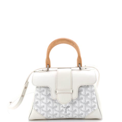 Saigon Top Handle Bag Coated Canvas with Leather Mini